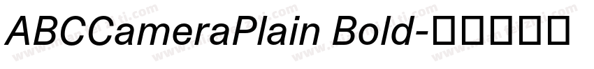 ABCCameraPlain Bold字体转换